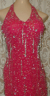 Hot Pink Beaded Dress