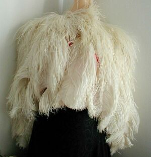 White Ostrich Cape