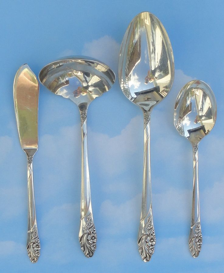 Evening Star 1950 Silverplated Flatware Hostess Set