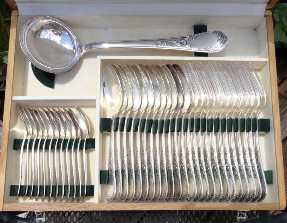 Louis XV Frionnet spoons, forks, ladle