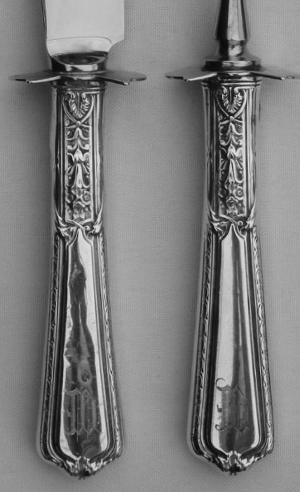 H R Morss Carving Knife and Fork Set