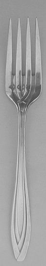 Silhouette Silverplated Dessert Fork Ribbed Bowl
