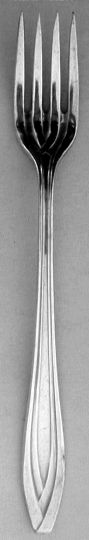 Silhouette Silverplated Grille Fork Nr 2 Ribbed Bowl